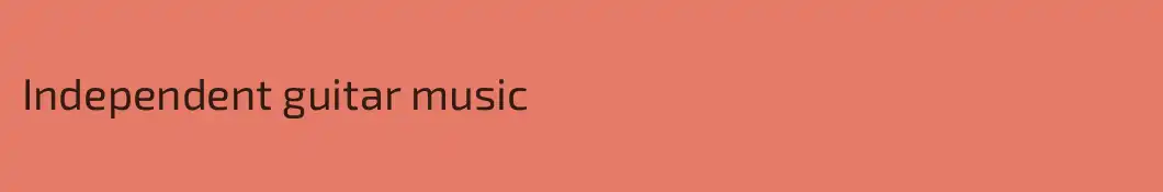 Independent guitar music